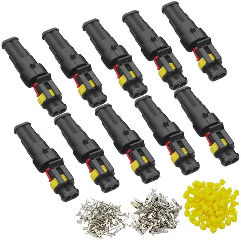 

AU42 -Electrical Auto Wire Connector,10 Kit Way Male and Female Waterproof