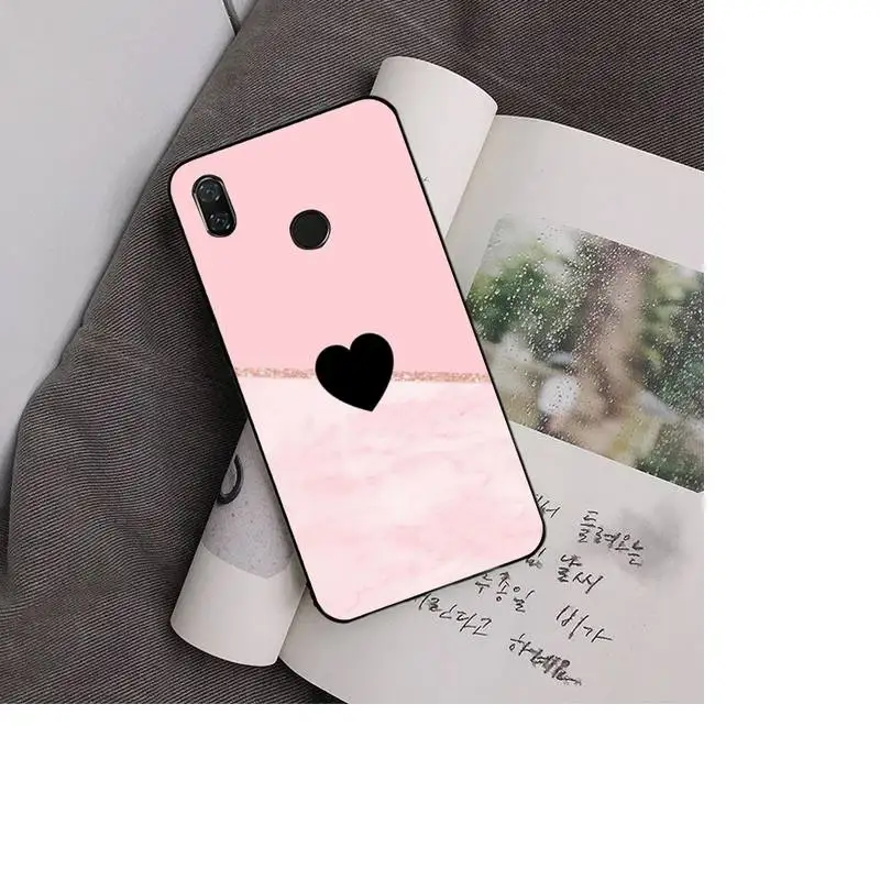 

Love Heart Gold Rose Marble Phone Case Back Cover For Xiaomi Redmi Note 7 5 8A Note8pro 9Pro 8T Funda for Redmi9