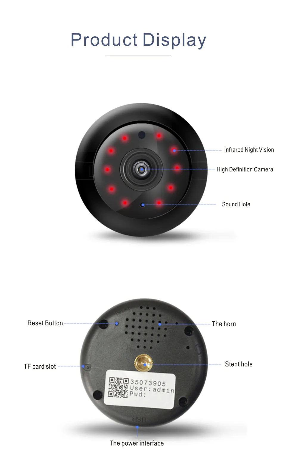 Мини ip-камера Wifi 2.0MP HD CCTV IR ночное видение Обнаружение движения маленькая беспроводная микро камера Детский Монитор P2P Домашняя безопасность