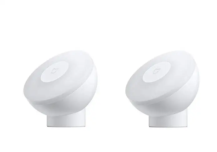 2pcs Night Light Xiaomi Mijia Yee светильник светодиодный индукционный Ночной светильник 2 лампы Регулируемая яркость инфракрасный умный контроль умный датчик человеческого тела - Цвет: 2pcs Night Light