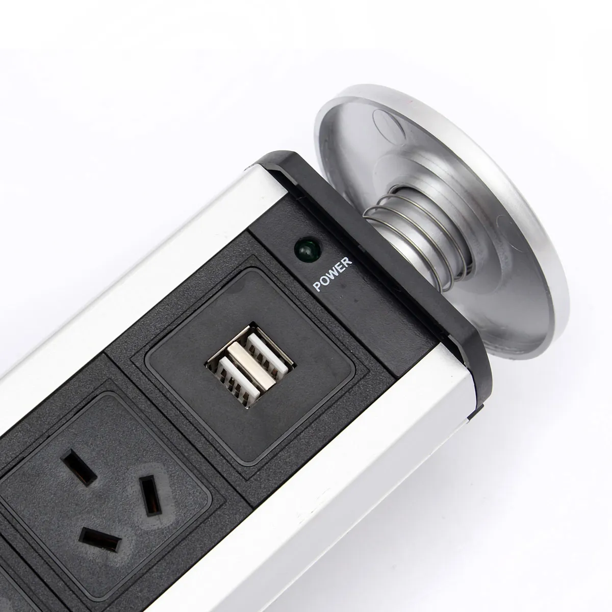 Pull Up 3 Power Socket 2 USB Charging Port Kitchen Table Desktop Sockets Retractable Countertops Worktop For Home Kitchen Desk