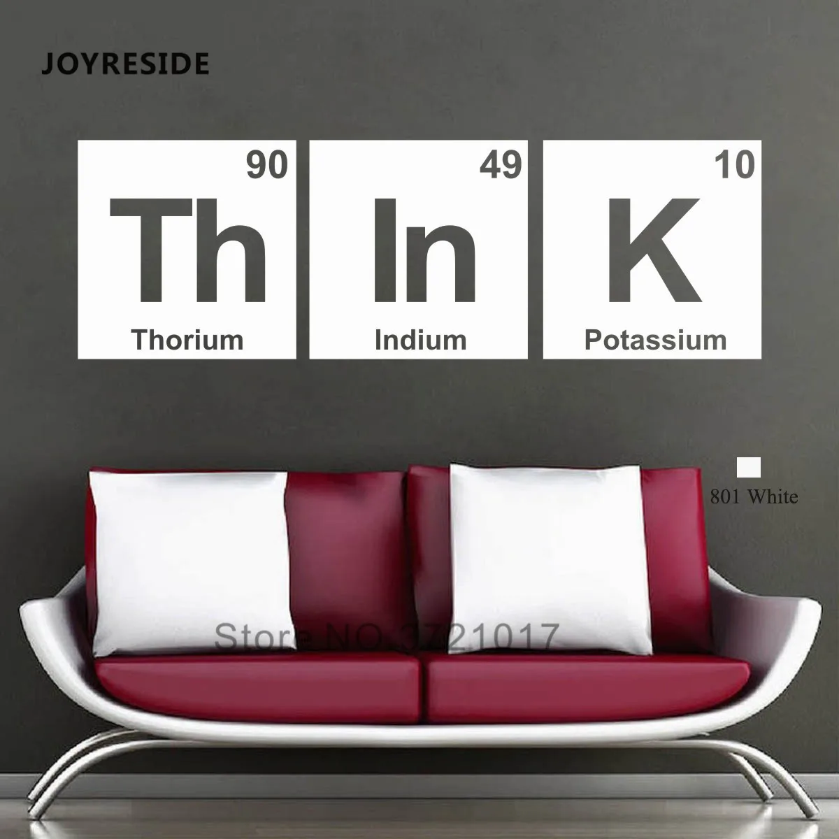 Joyreseve Think наклейка-цитата на стену химия художественная Наклейка на стену виниловый Декор домашний декор для гостиной интерьерная роспись A1154
