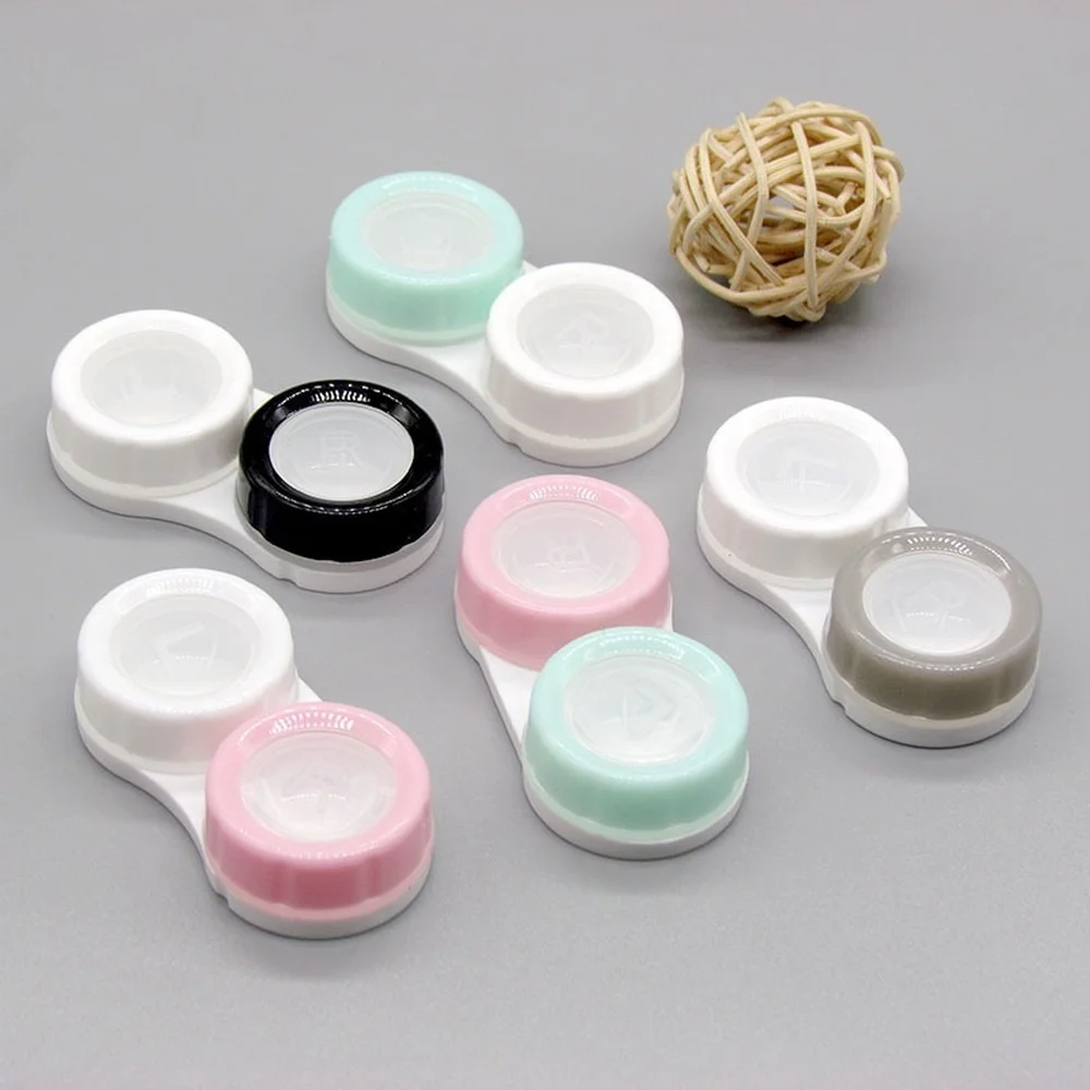 

5Pcs Colored Contact Lens Easy Carry Pocket Portable Simple Mini storage box Eyes Travel Kit Container Box Case