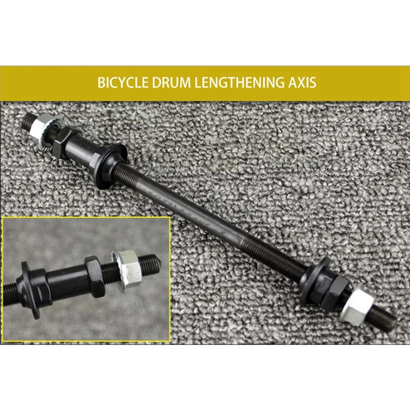 

2 Set Bike Accessories: 1 Set Bicycle Hubs Rear Axle Refitted Solid Axle & 1 Set Cycling Electric Bicycle Horn