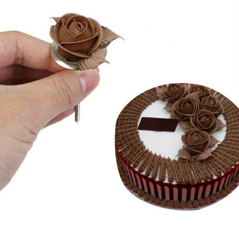 1 шт. Кондитерские ногти из нержавеющей стали 3D Роза цветок сделай сам мороженое