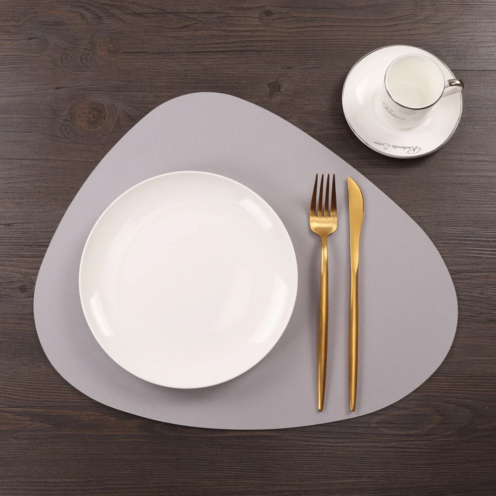 Подставка под столовую посуду из ПУ кожи в скандинавском стиле