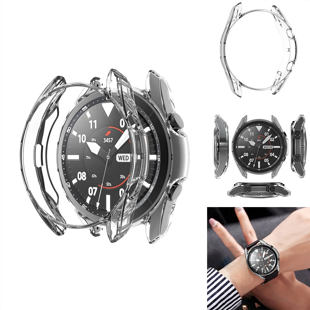 

HIPERDEAL Смарт аксессуары мягкий ультра тонкий кристально чистый защитный чехол полное покрытие для Samsung Watch3 41 мм 2020