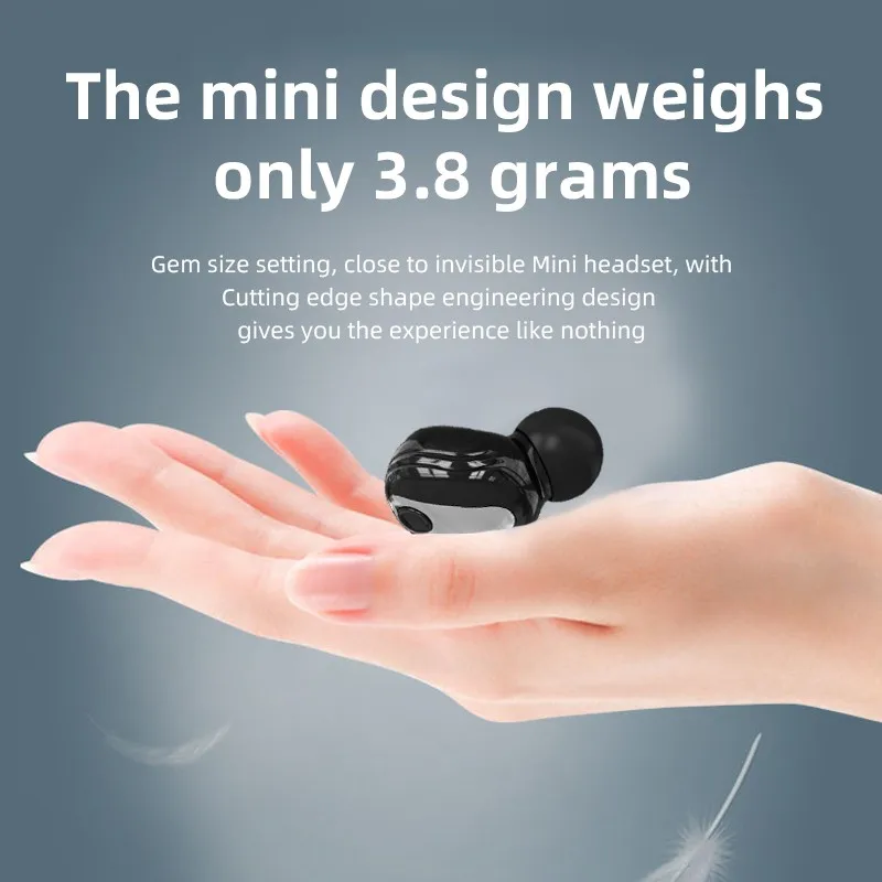 

S9 Mini Bluetooth Earphone True Wireless Headse BT5.0 In-Ear Hidden Sports Earbud HD Voice HIFI Stereo Noise Canceling Headphone
