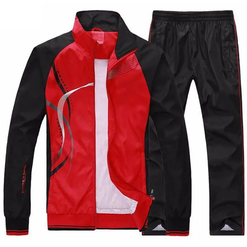 

Tracksuit Men Set Clothes For Men Spring Autumn Men Joggers Sportswear 2 Piece Sport Suit Jacket+Sweatpants Men Sweatsuit