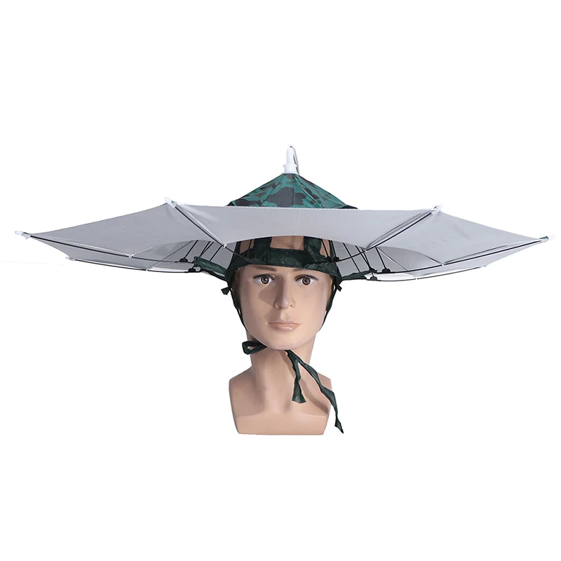 

Складной головной зонт, шляпа от дождя, шляпа для рыбалки, пешего туризма, пляжа, шляпа, уличное снаряжение