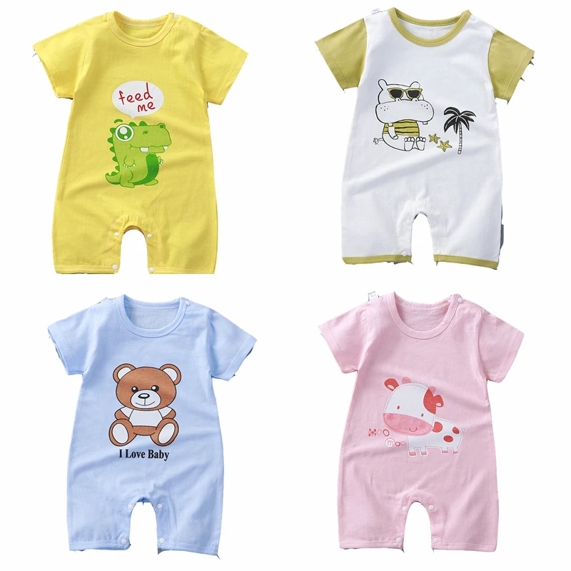 

New Born Baby Body Suit 3-24M Unisex Newborn Cartoon Clothes Cotton Suit Infant Baby Boys Girls Pajama Vest Rompers Wholesale