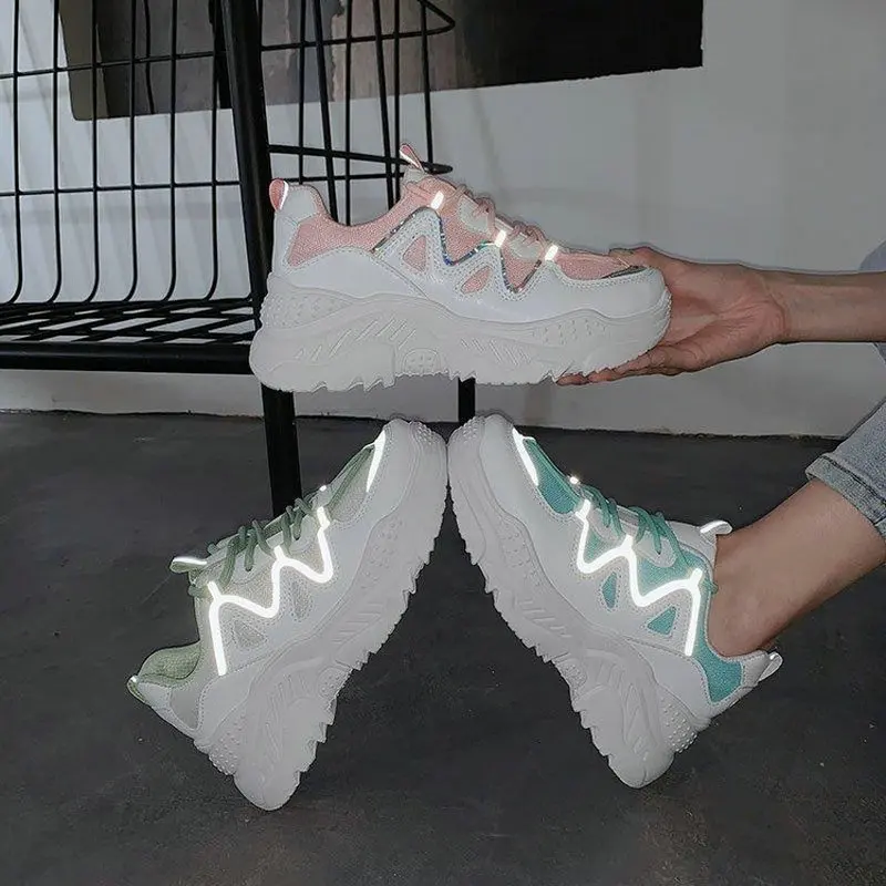 Дышащая повседневная спортивная обувь Женская летняя Новинка Большие размеры