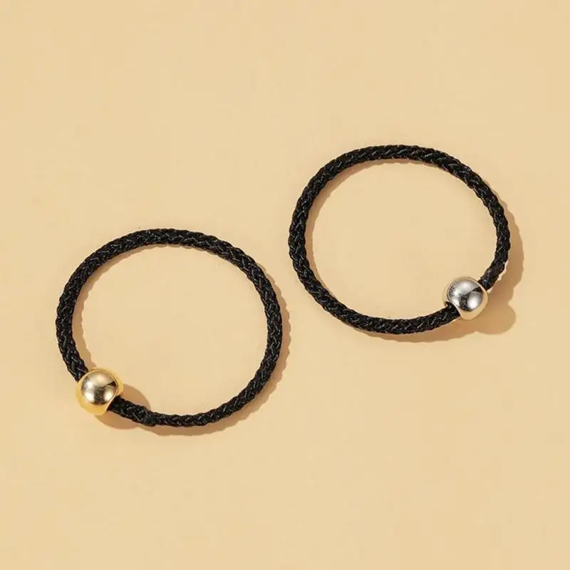 Красные черные веревочные парные счастливые перстни из бисера Vanlentine's Beads