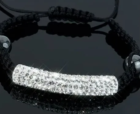 Горячая распродажа! Cheep! Моде! 5*1 мм белый трубчатый браслет Disco Ball Pave женский