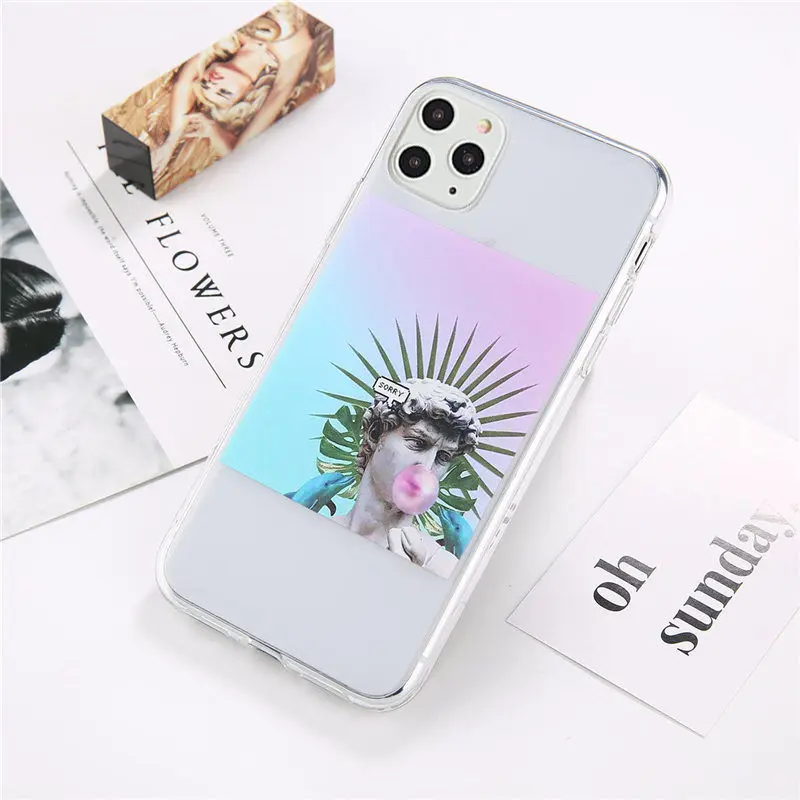 6435 Забавный художественный абстрактный чехол для телефона Lovebay для iPhone 11 Pro X XR XS Max 7 8 6 6s Plus 5 5S SE прозрачный мягкий чехол из ТПУ с надписью - Цвет: 6435