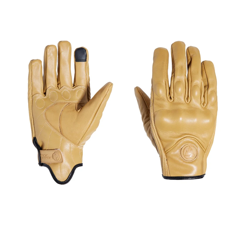 Мотоциклетные Перчатки в стиле ретро черные коричневые перчатки из натуральной