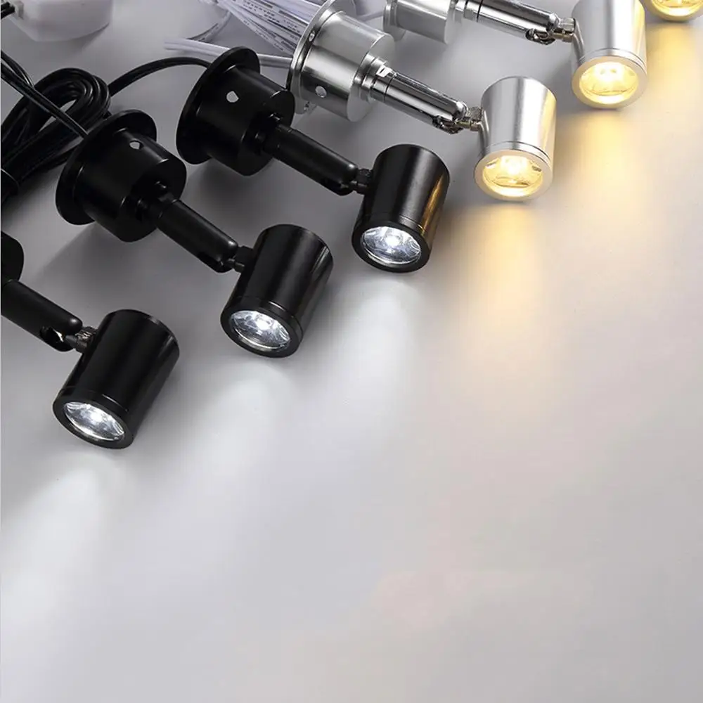 

12V Dimmable LED Spotlights Mini led ceiling Down light 1W 3W AC110V 220V Surface Mounted Light for cabinet counter showcase