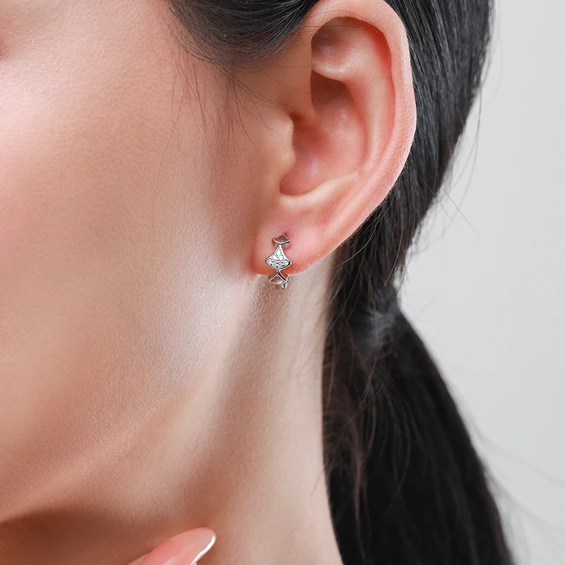 Женские серьги в виде листьев гинкго из серебра 925 пробы | Украшения и аксессуары