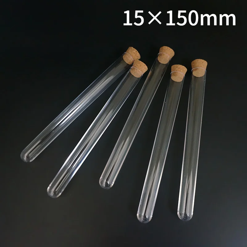 

20 шт./лот 15x150 мм лабораторная пластиковая испытательная трубка с пробковой деревянной крышкой лабораторная экспериментная Подарочная труб...