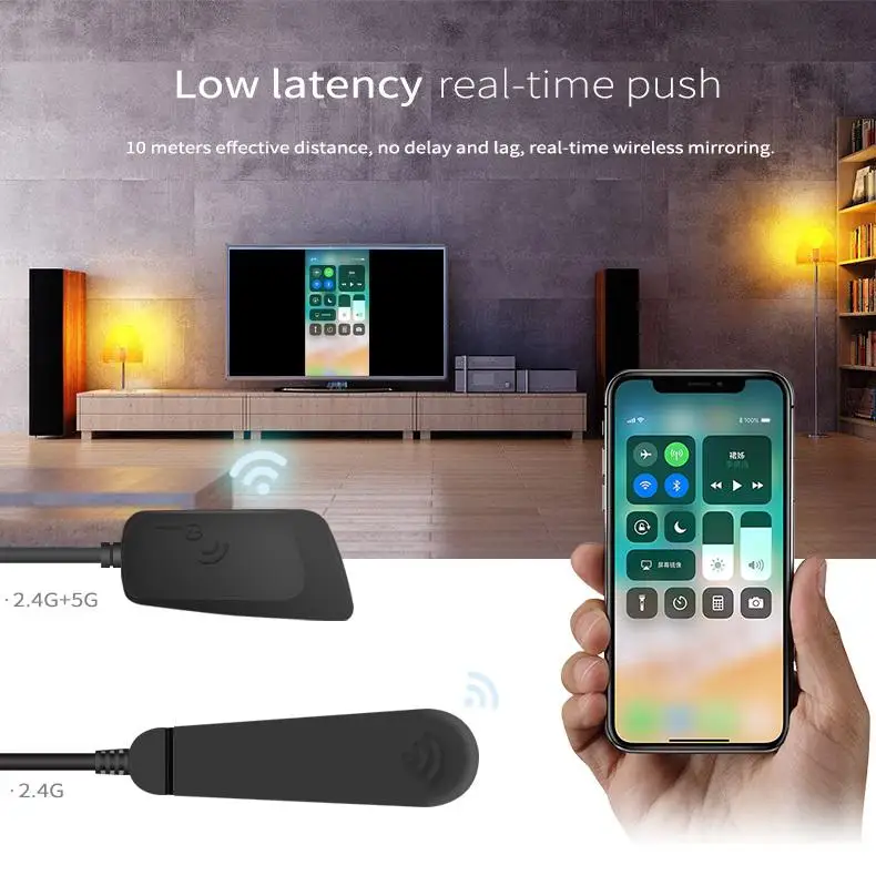 Mirascreen ТВ Ключ Dual Band 2 4 ГГц 5 8 4K HD Wi Fi Miracast обмена потоковыми мультимедийными