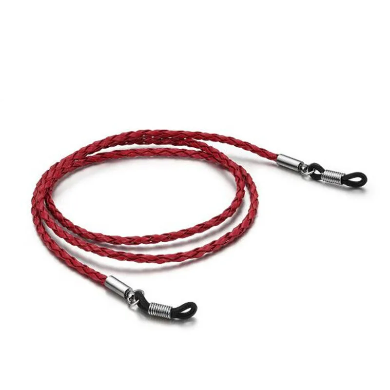 Colorful Leather Glasses Neck Strap String Rope Band 4 Colors 1Pcs New Eyeglass Cord Adjustable End Holder | Аксессуары для одежды