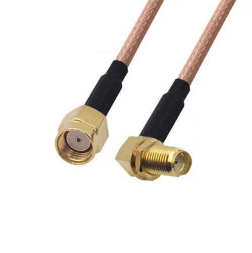 

2pcs/lot RG178 Cable Kabel RP SMA Male To SMA Female Right Angle Adapter RF Coaxia Jumper Cable