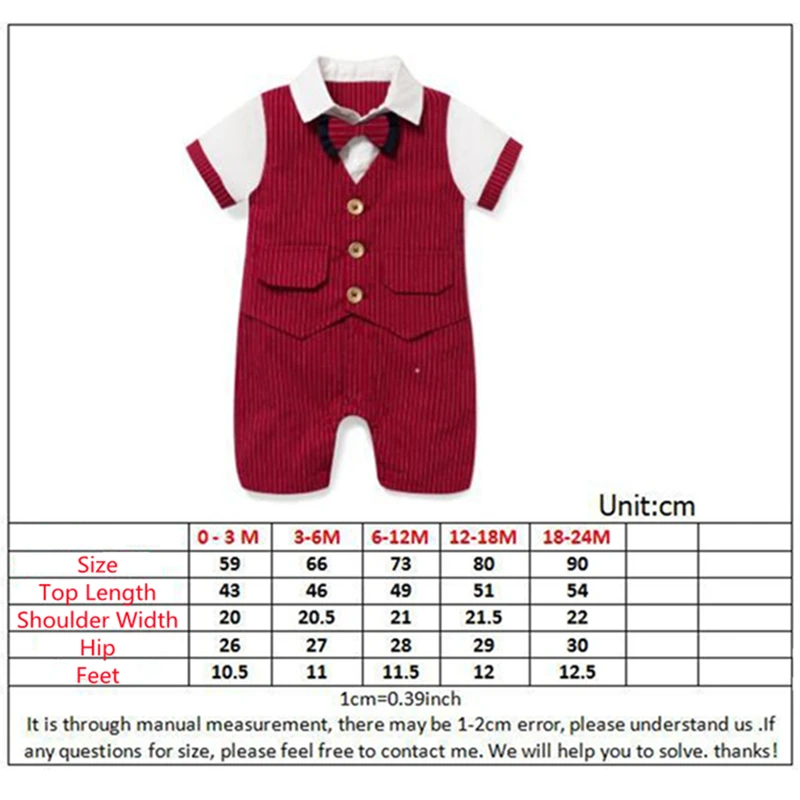 

2022 Gentleman Baby Boys Formal Rompers Tie Summer Wedding Outfit Newborn One-piece High Quality Party Kids Boy Clothing Outfits