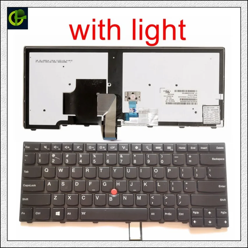 Оригинальный подсветкой английская раскладка клавиатуры для lenovo ThinkPad L440 L450 L460 L470