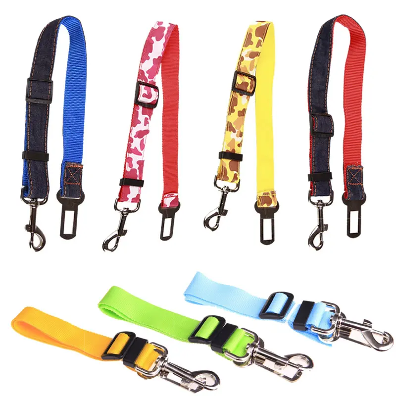 

Pet Car Safety Belt Nylon Pets Dog Cat Seat Lead Leash Harness for Puppy Kitten Vehicle Security Leash 65cm Adjustable