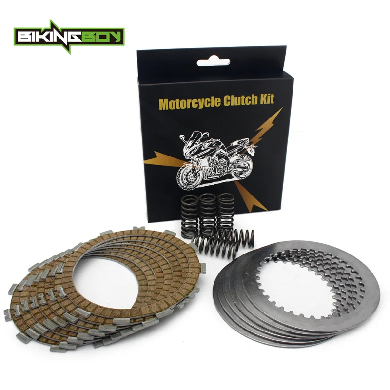 BIKINGBOY для Kawasaki KX 125 03 04 05 KX125 7 фрикционные пластины сцепления+ 6 стальных разделителей+ 5 тяжелых пружин внедорожные