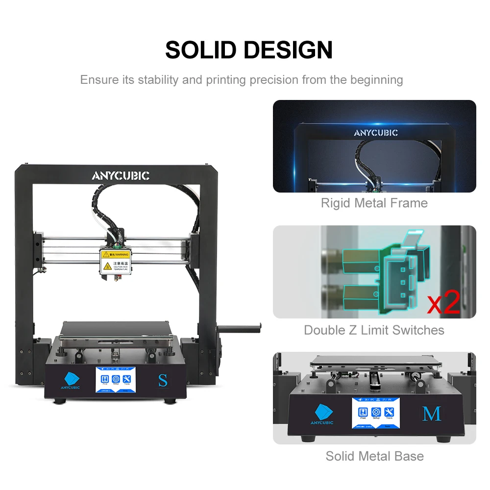 ANYCUBIC Мега S 3d принтер i3 Модернизированный размера плюс TFT сенсорный Экран