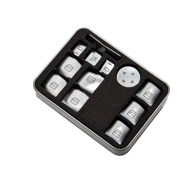 Комплект защитной обшивки оконной панели автомобиля серебристого цвета для