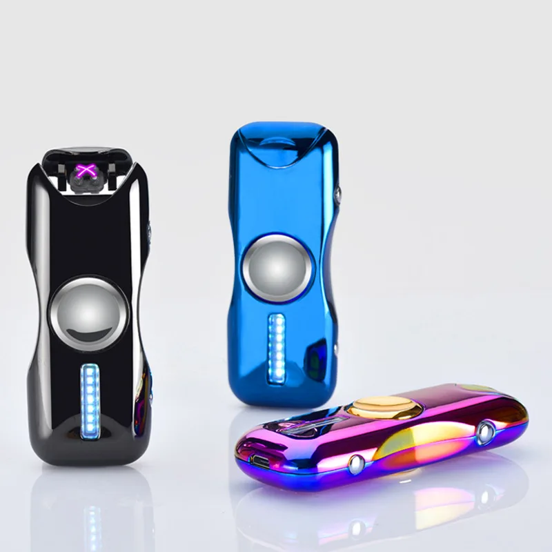 Friget Spinner зажигалка электрическая с гнездом USB двойная дуга плазменная
