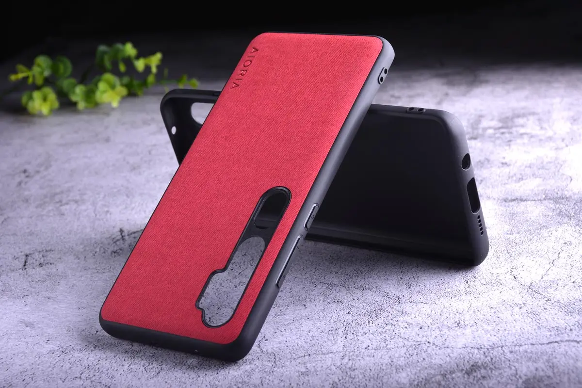 Текстильный чехол для Xiaomi mi note 10 pro, Жесткий ПК+ Мягкий ТПУ+ текстильный кожаный чехол, чехлы для mi note 10 pro