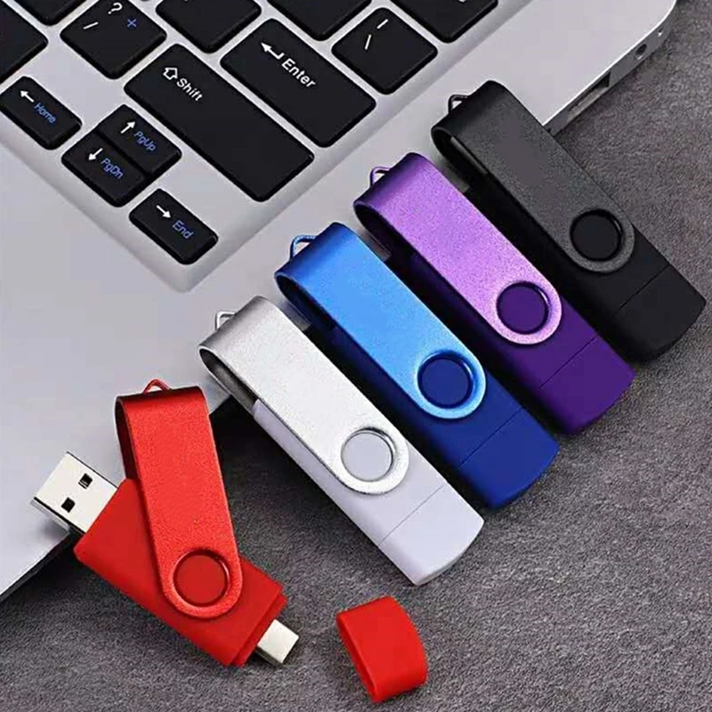 USB флеш-накопитель для телефона Android 64 ГБ 8 128 32 type-c 2 0 металлическая карта памяти 16