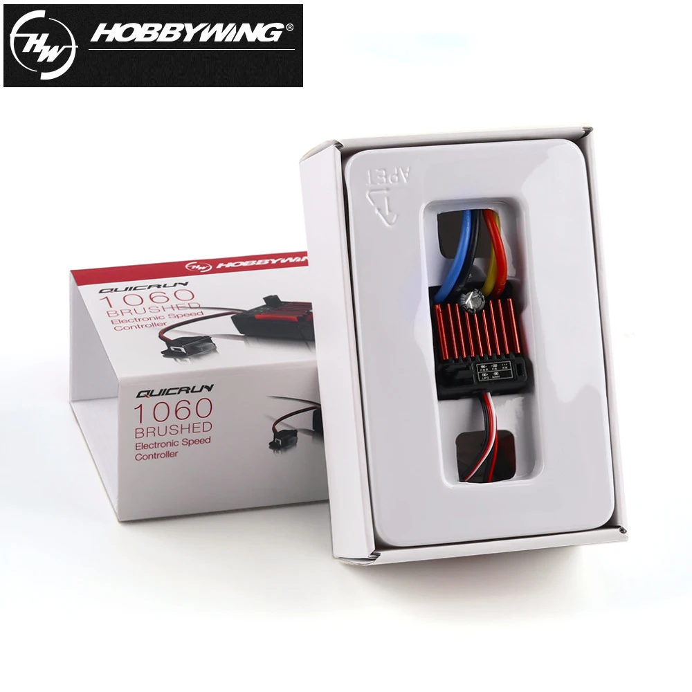 HobbyWing-Controlador electr&oacute;nico de velocidad, control el&eacute;ctrico original HobbyWing QuicRun ESC 1060 60A para coche de control remoto, Resistente al agua y al polvo, adecuado para carreras de condici&oacute;n clim&aacute;tica, 1 unidad-5