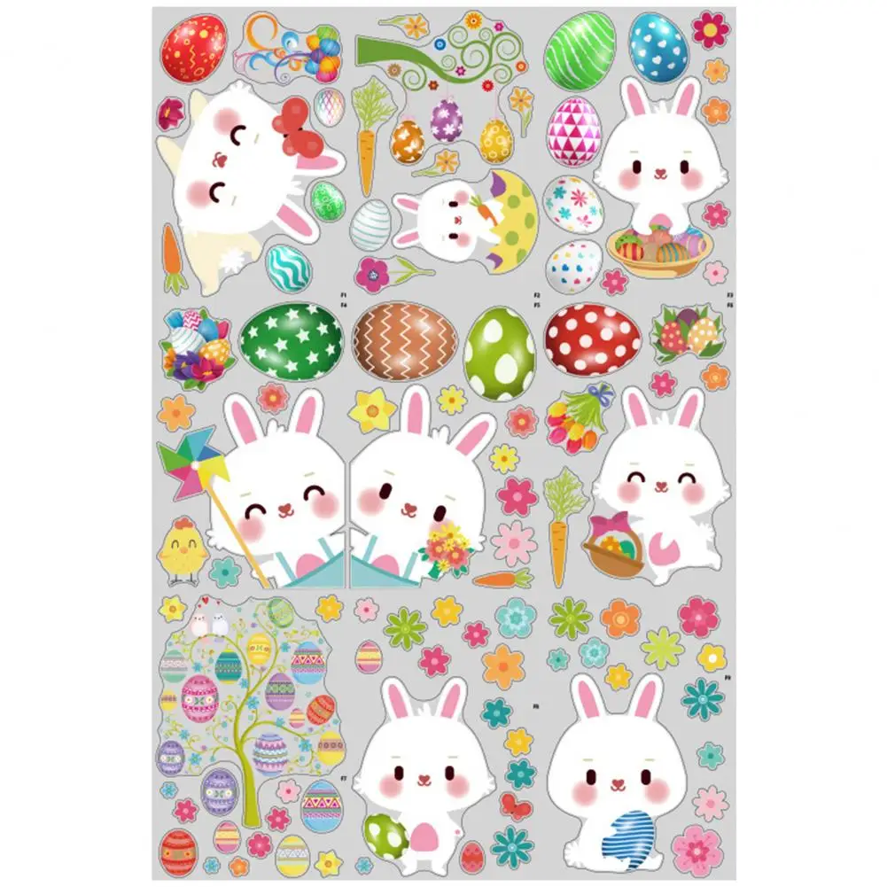 

9Sheets/Set Stickers Cartoon Pattern Glue-free PVC Home Decor Sticker for Refrigerator