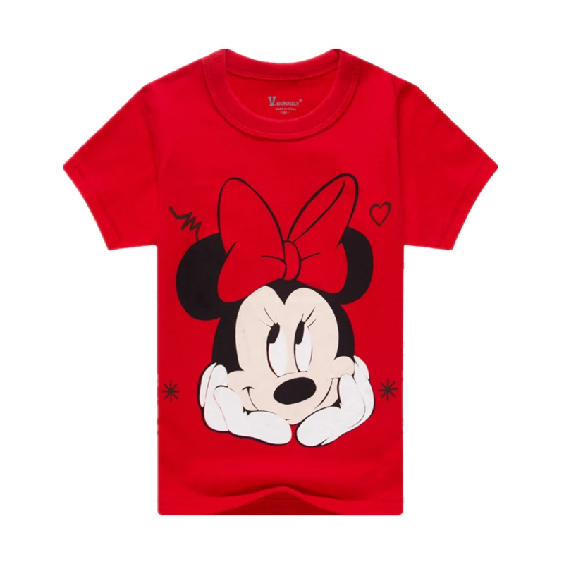 Футболка для мальчиков фирменный дизайн Детская футболка с Микки хлопковая