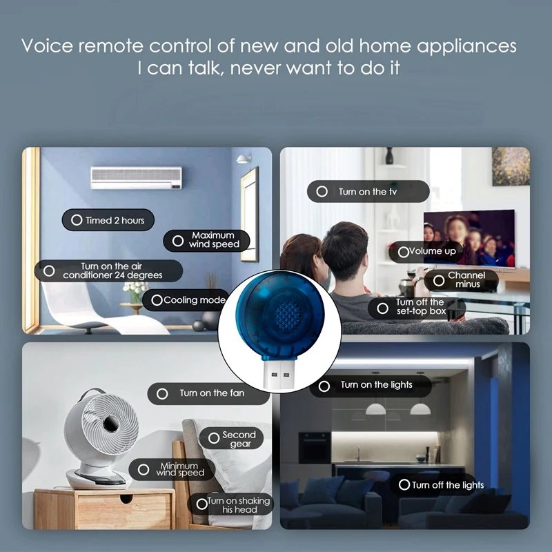 Universal Remote Control Intelligent Voice Function for Tv Air Conditioner Set-Top Box Projector Plug and Play | Электроника