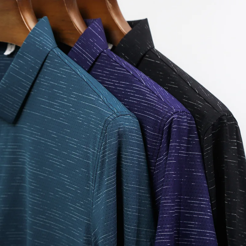 

Summer new short sleeve polo shirt light business casual Lapel T-shirt thin top