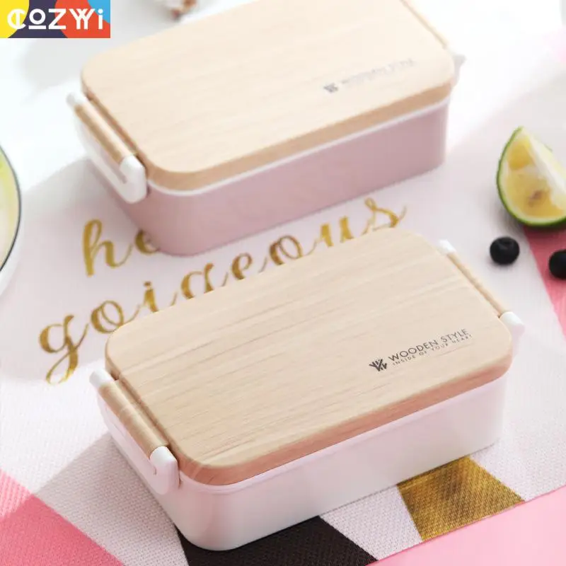 Прямоугольный Ланчбокс в европейском стиле однослойная деревянная Кепка с