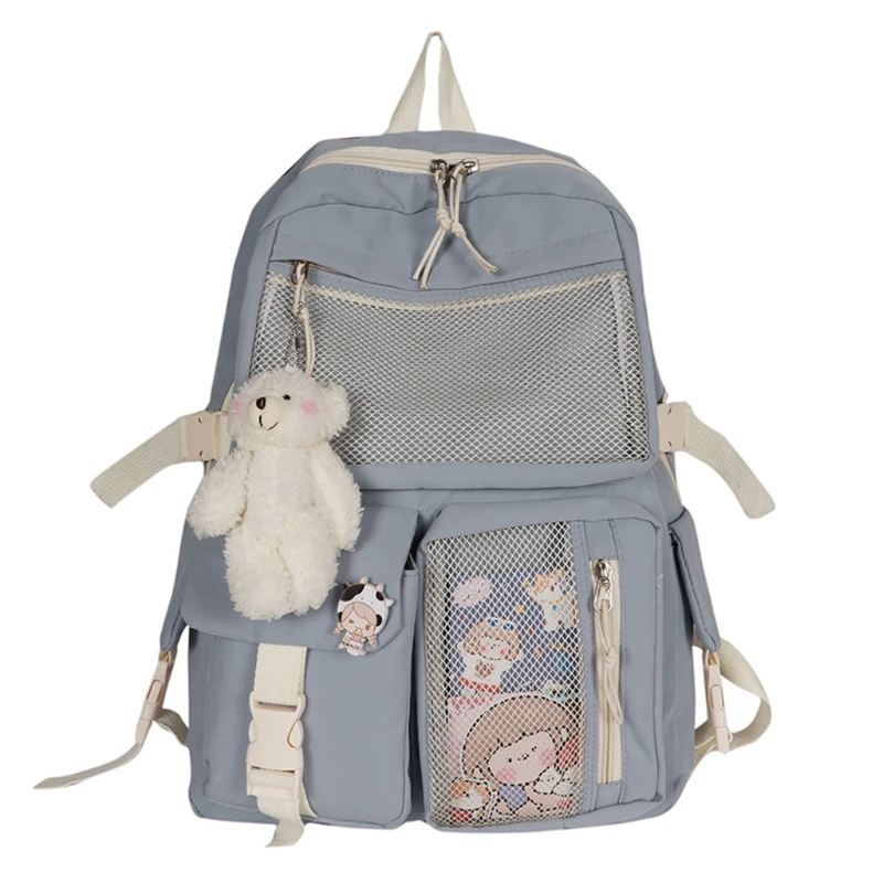 

Kawaii Nylon Women Backpack Fashion Waterproof Rucksack for Teen Girls School Bag Cute Student Bookbag Travel Mochila