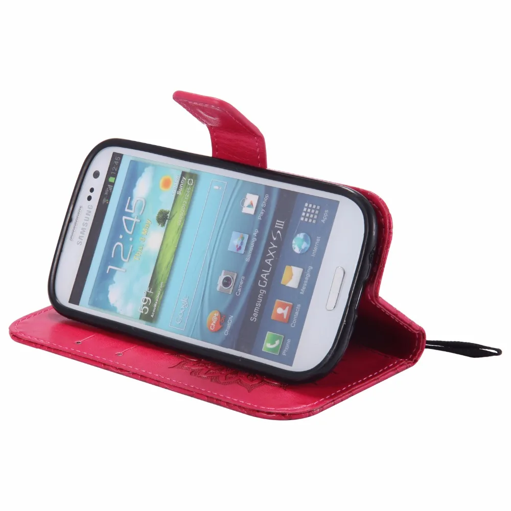 Роскошный чехол для Samsung Galaxy S3 кожаный книжка с бумажником I9300 Neo i9301 Duos i9300i