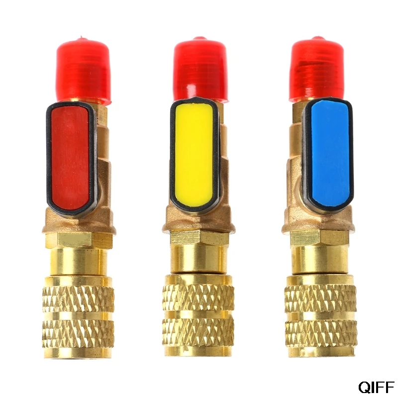 Прямая поставка и оптовая продажа прямой Шаровой Клапан хладагента SAE R410A 1/4