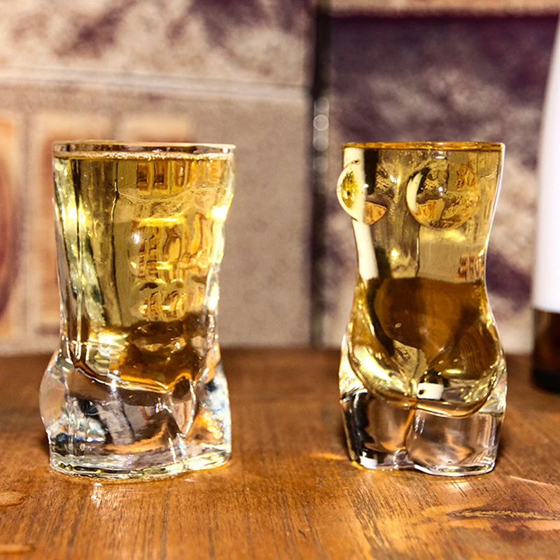 3D креативная стеклянная чашка в форме тела бокал для виски вина пикантная