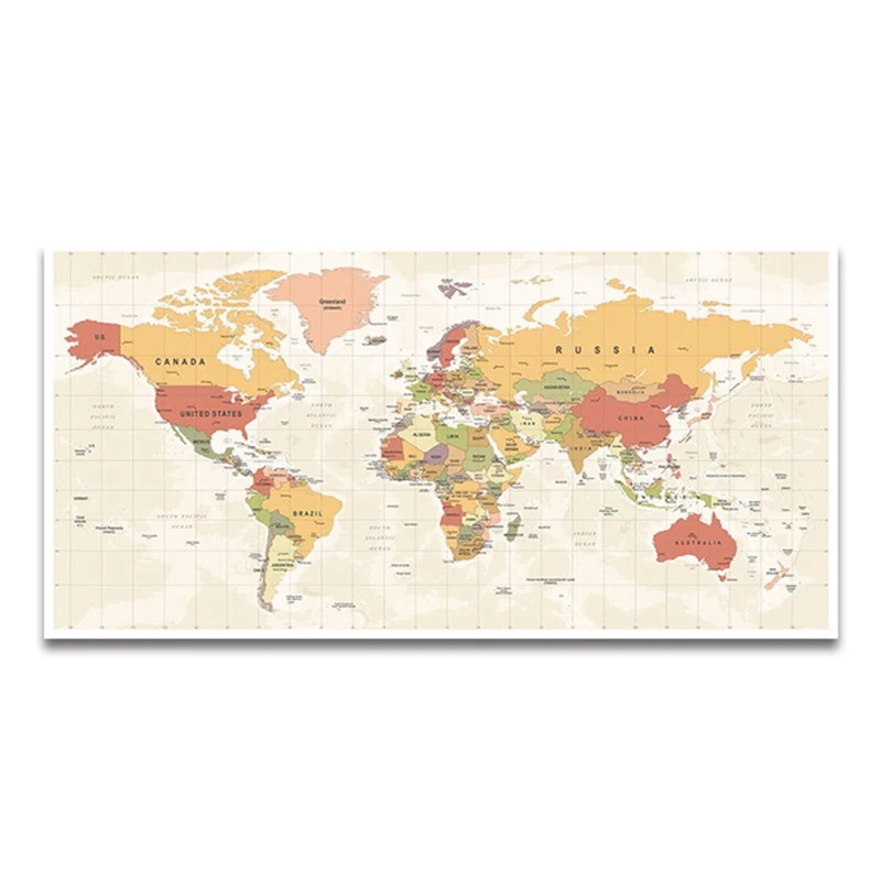 

World Map Decorative Wall Art Picture Modern Posters and Prints Canvas Painting Cuadros Study Office Room Decoration Home Decor