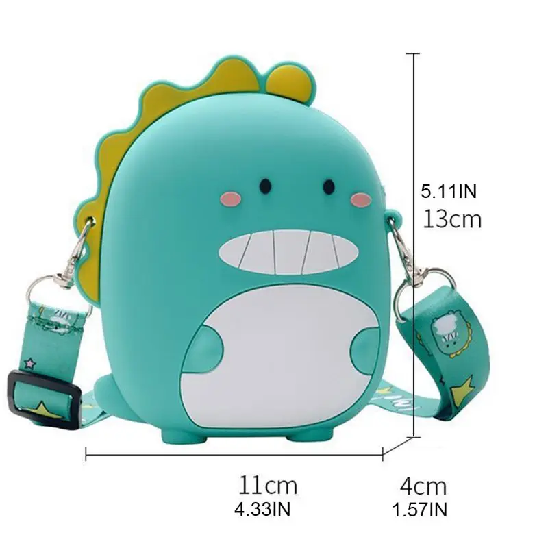 

Cartoon Dinosaur Crossbody Phone Pouch Silicone Shoulder Bag Purse Satchel 63HC