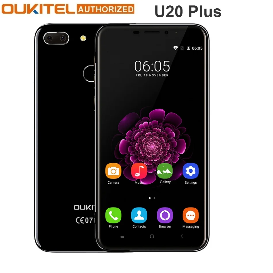 Распродажа Oukitel U20 Plus мобильный телефон 5 дюймов MTK6737T Четырехъядерный 4G Android 6 0