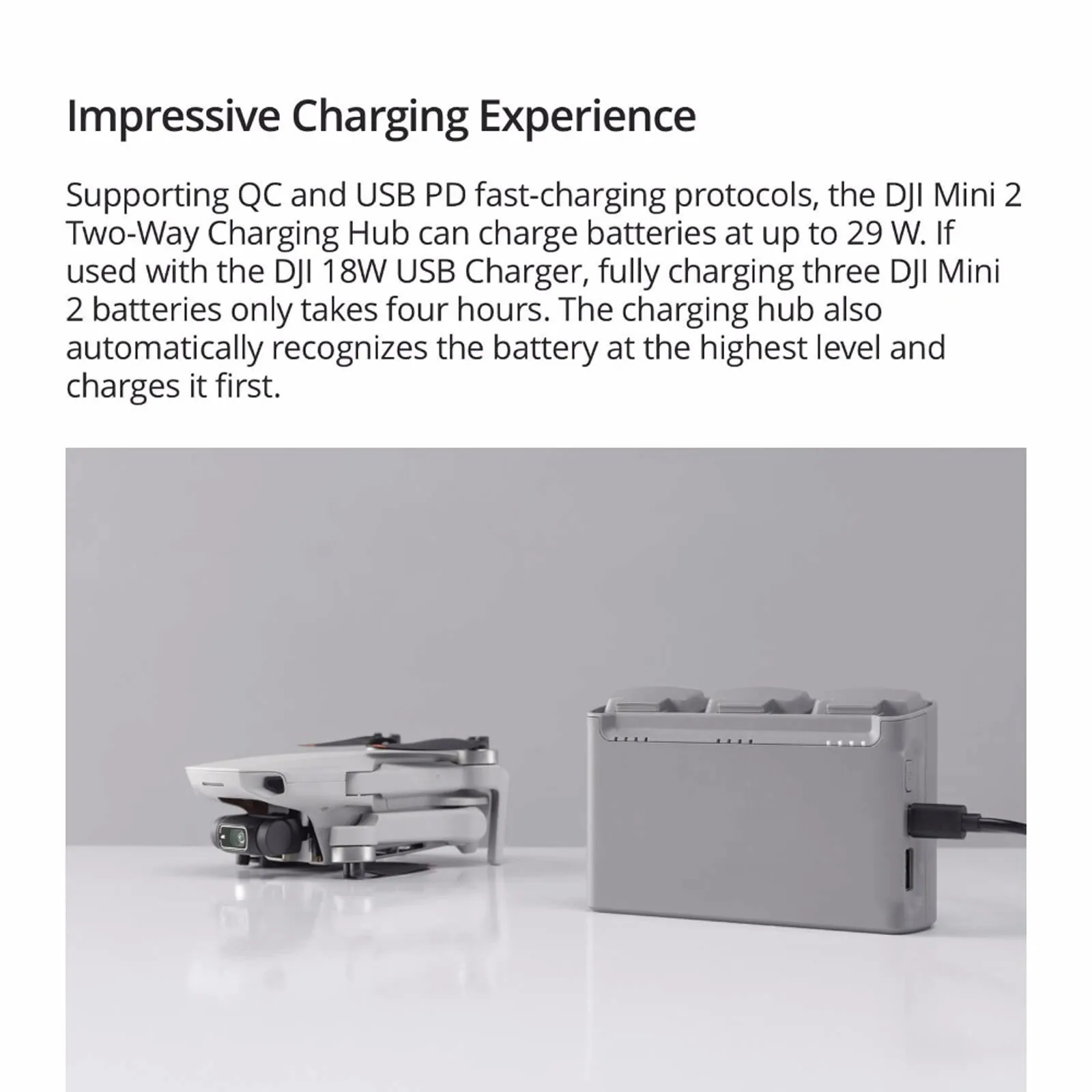 

For DJI Mavic Mini 2 Battery Charger Charging Hub Two-Way Battery Charging