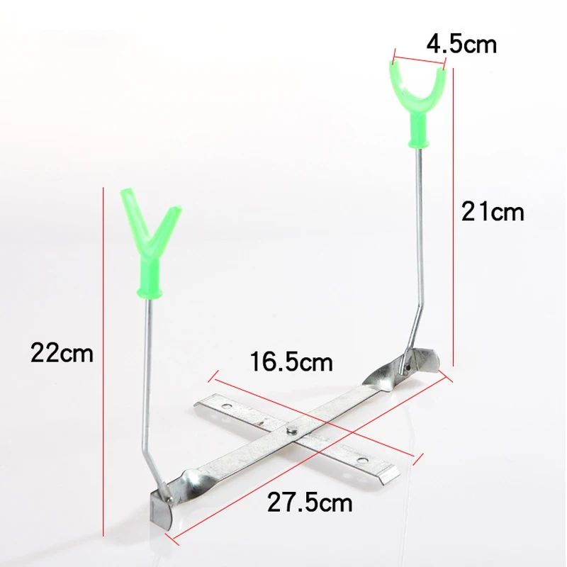 Ледовое удилище для рыбалки - портативная, складная зимняя наружная подставка для рыбы с регулируемой двойной головкой и металлической поддержкой аксессуаров.